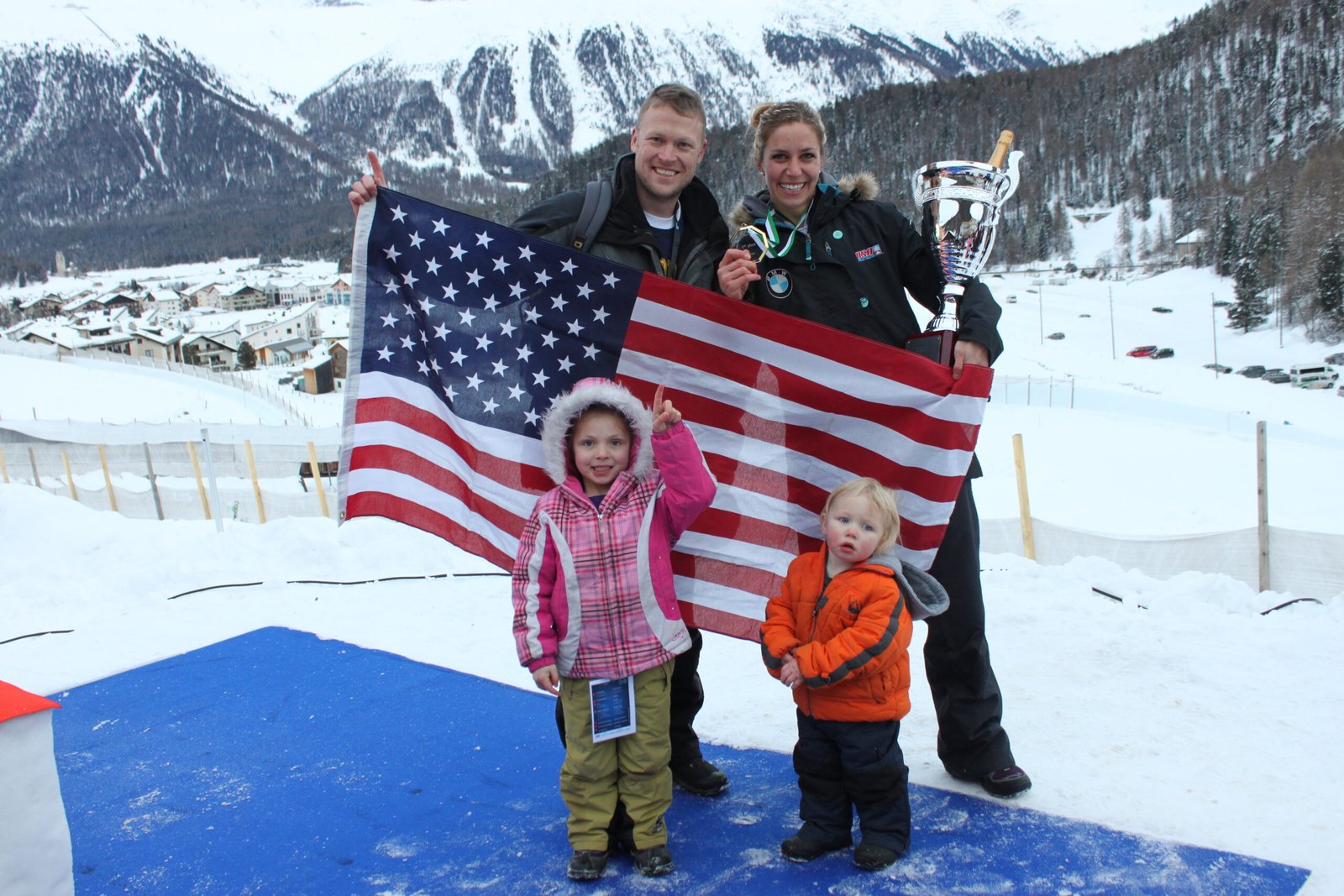 Noelle and family winning world cup championship